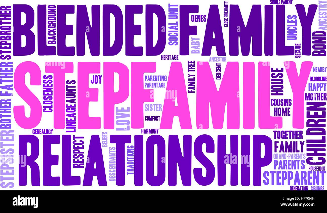 Stepfamily word coud on a white background Stock Vector Image & Art - Alamy