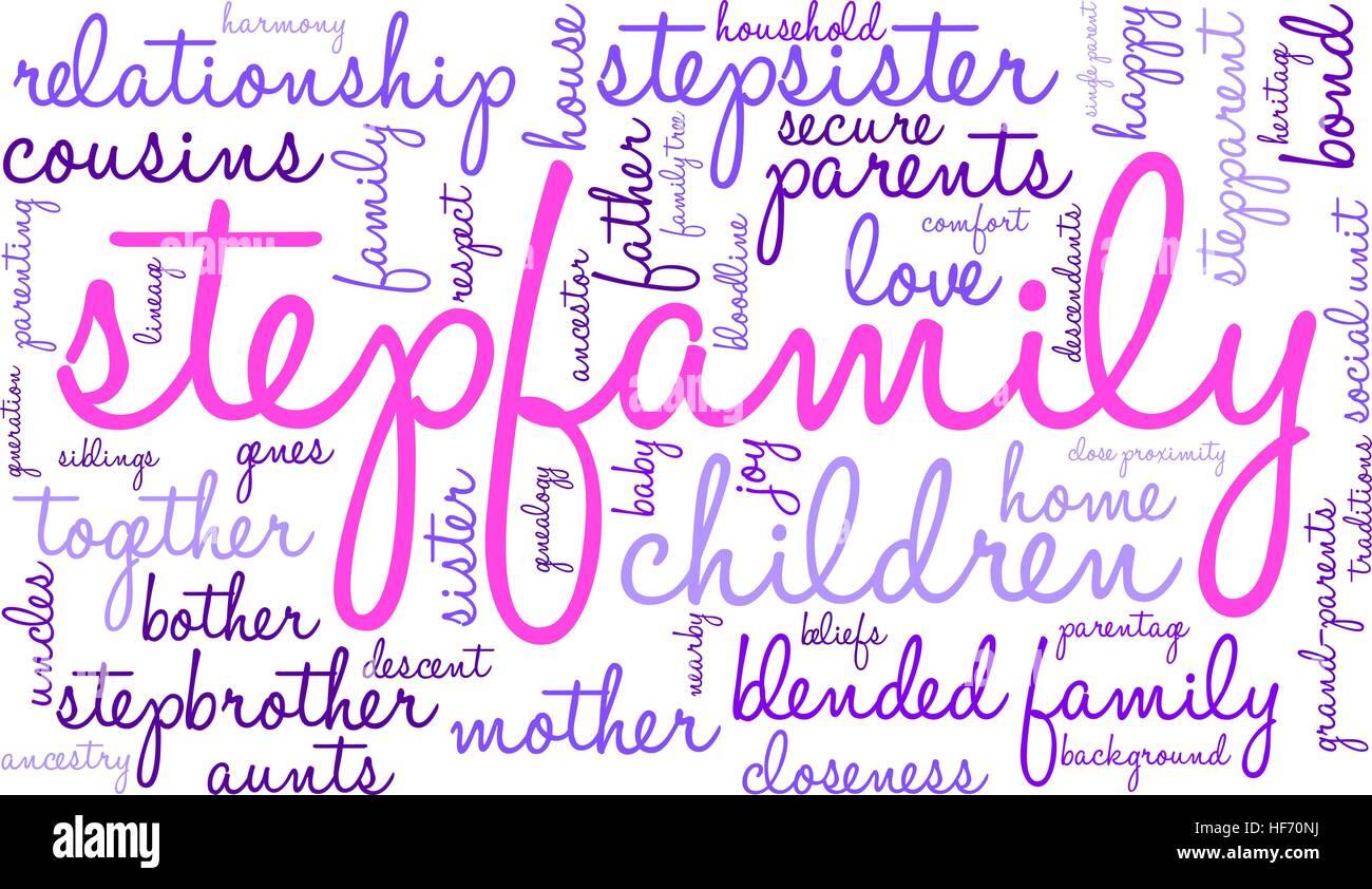 Stepfamily word coud on a white background Stock Vector Image & Art - Alamy