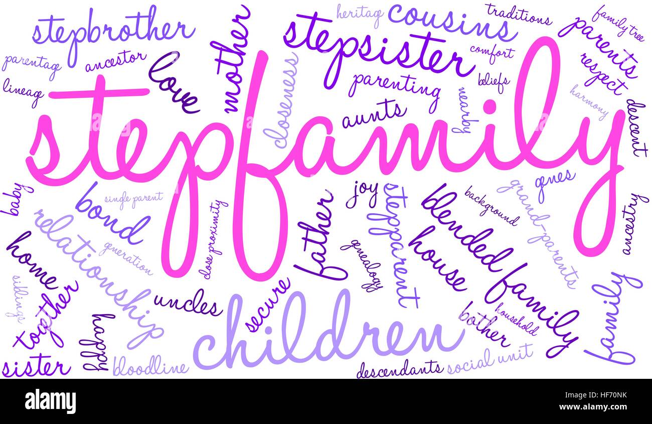 Stepfamily word coud on a white background Stock Vector Image & Art - Alamy