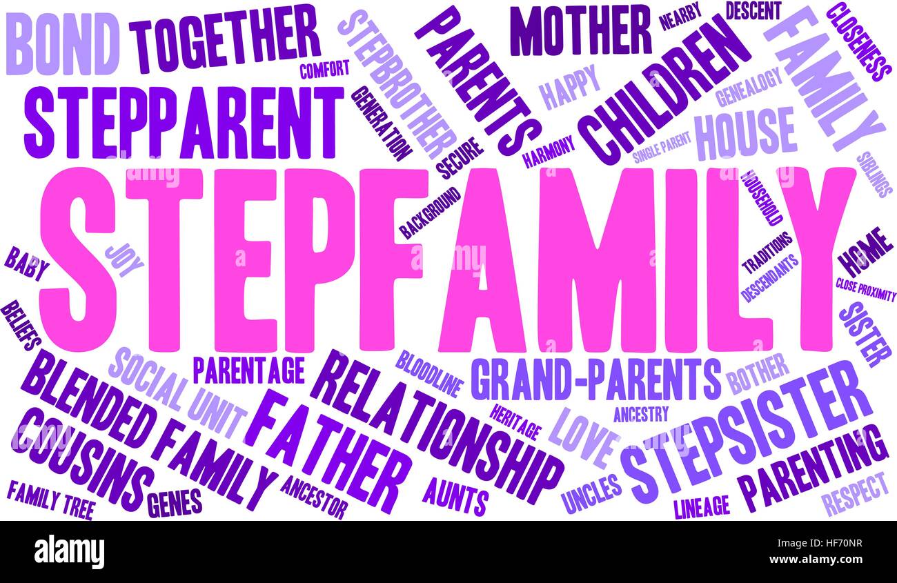 Stepfamily word coud on a white background Stock Vector Image & Art - Alamy
