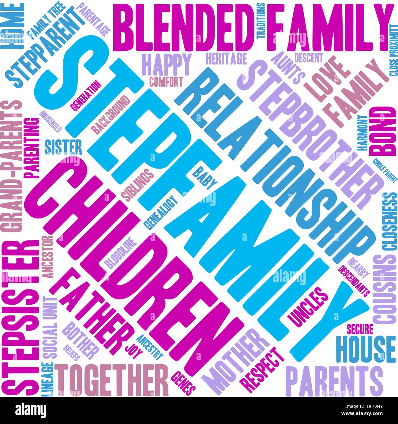 Stepfamily word coud on a white background Stock Vector Image & Art - Alamy