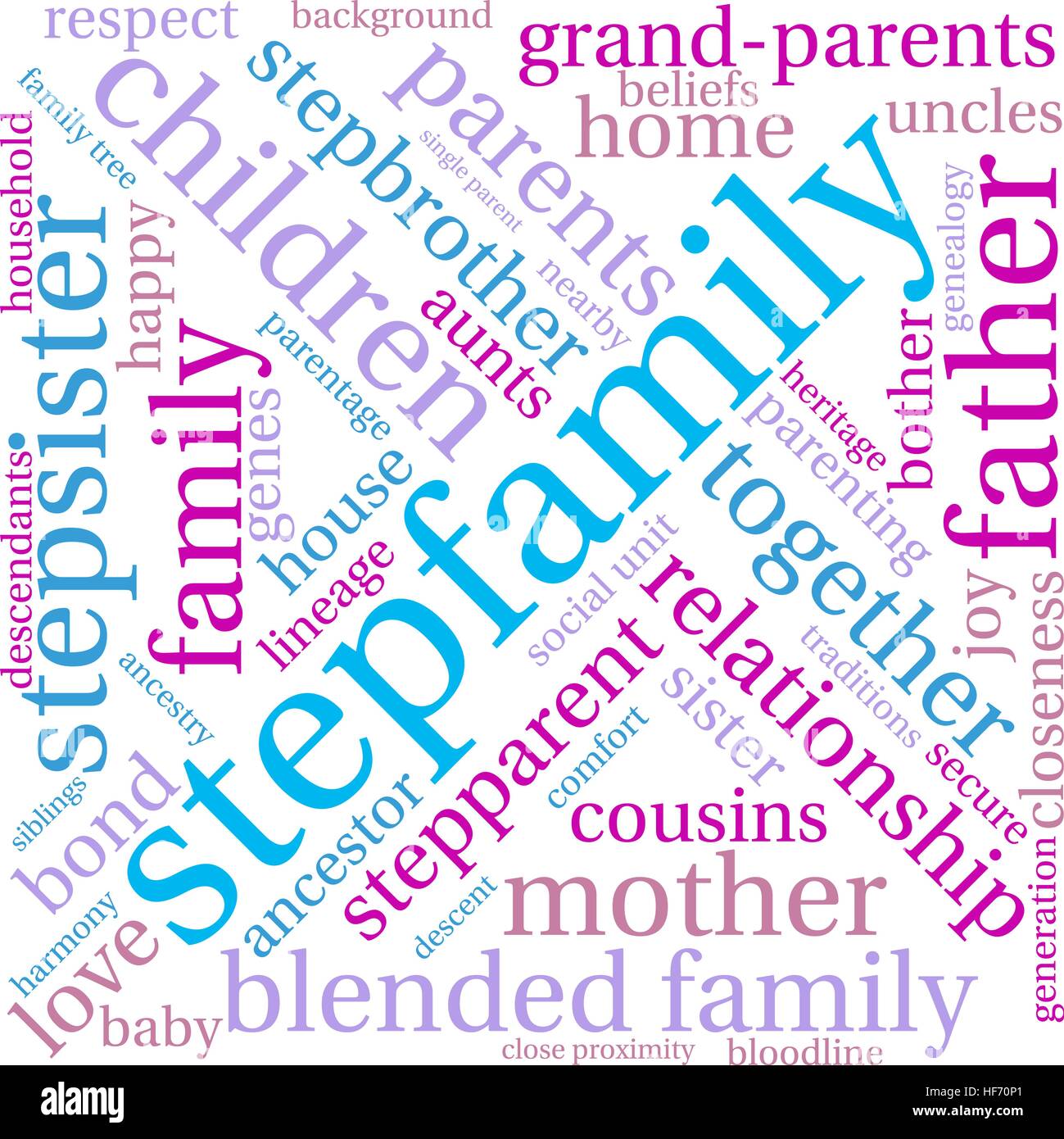 Stepfamily word coud on a white background Stock Vector Image & Art - Alamy