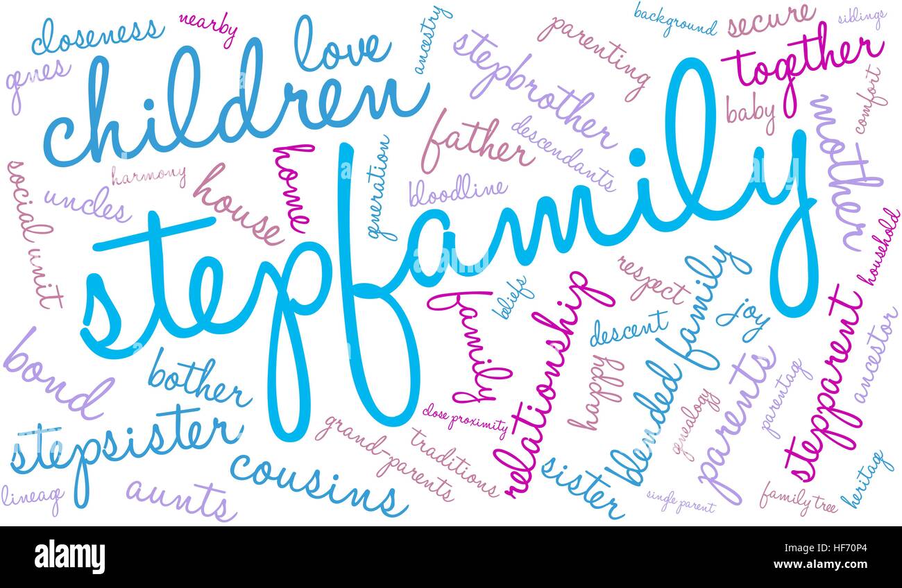 Stepfamily word coud on a white background Stock Vector Image & Art - Alamy