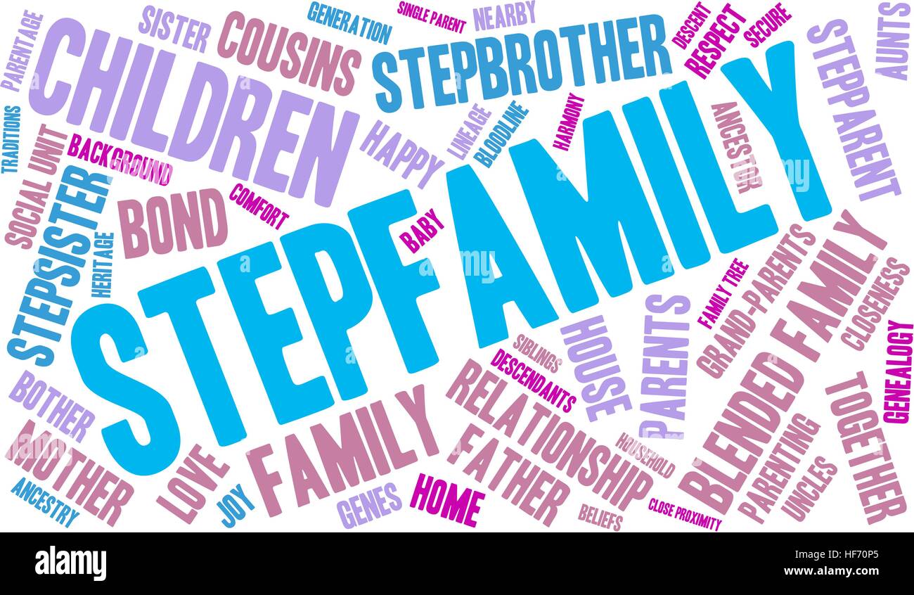 Stepfamily word coud on a white background Stock Vector Image & Art - Alamy