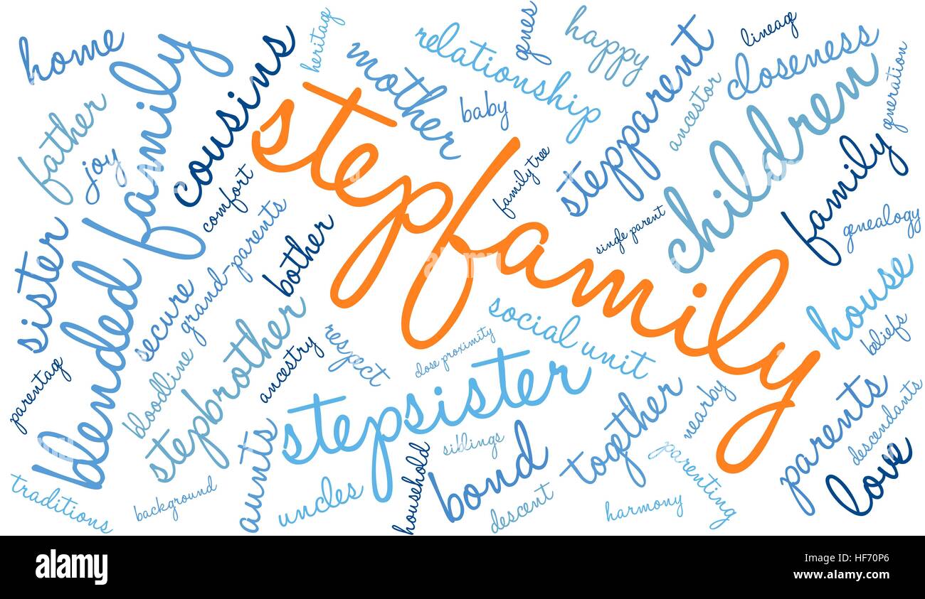 Stepfamily word coud on a white background Stock Vector Image & Art - Alamy