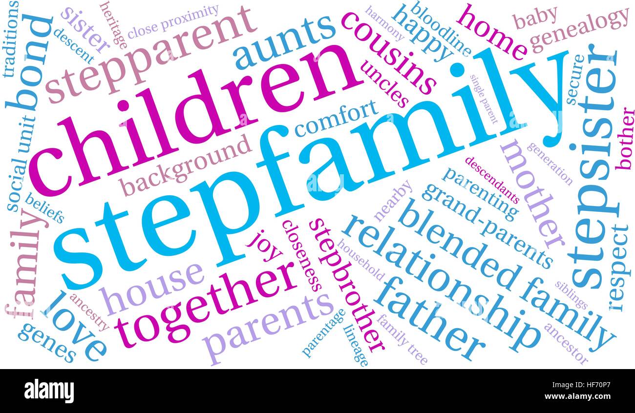Stepfamily word coud on a white background Stock Vector Image & Art - Alamy