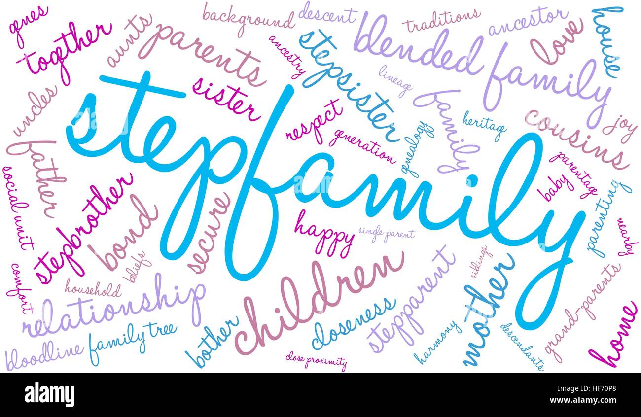 Stepfamily word coud on a white background Stock Vector Image & Art - Alamy