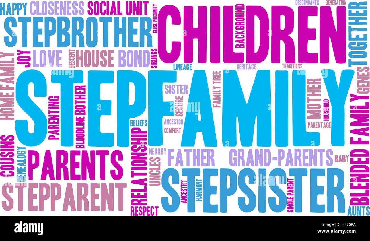 Stepfamily word coud on a white background Stock Vector Image & Art - Alamy