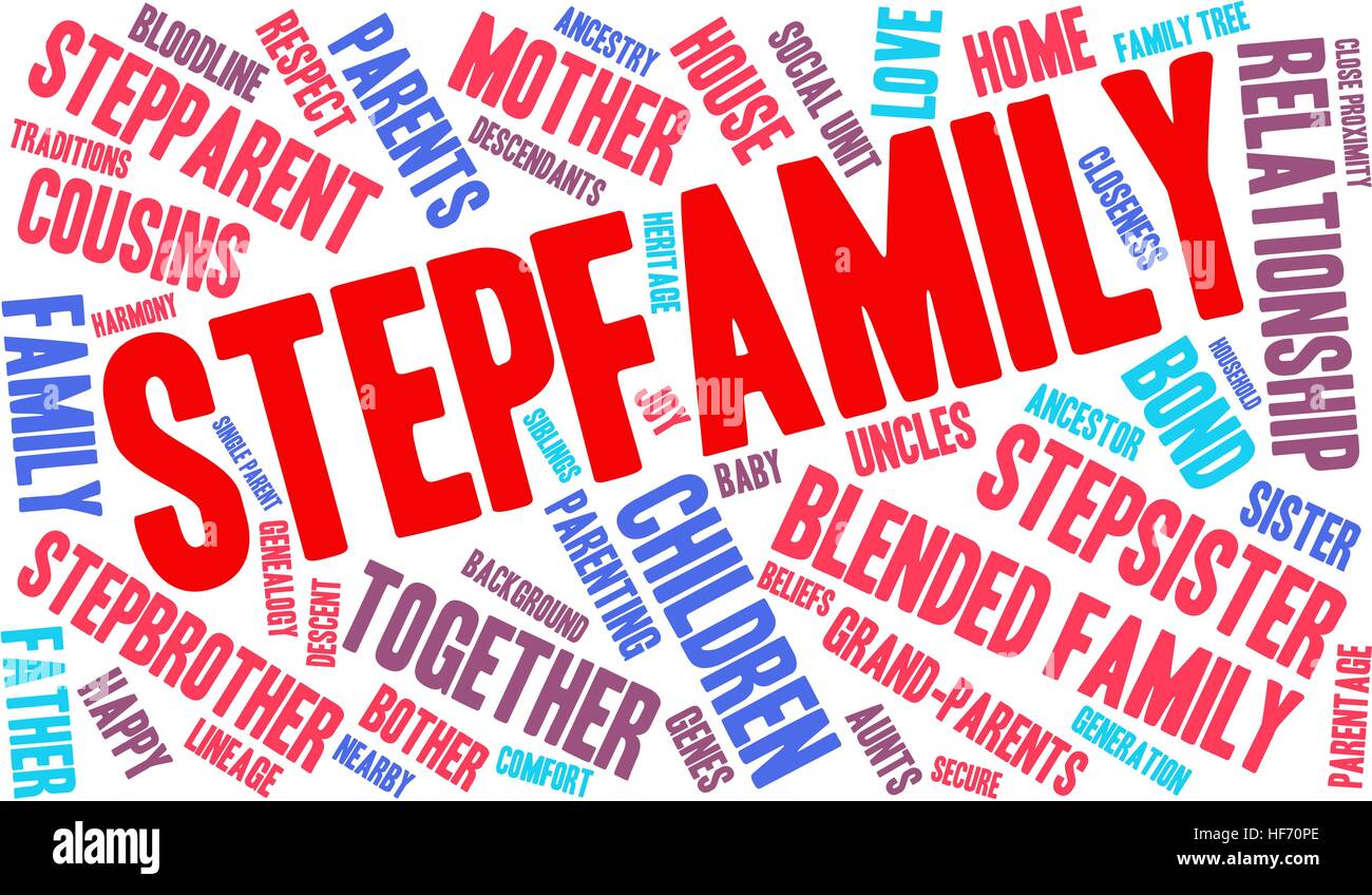 Stepfamily word coud on a white background Stock Vector Image & Art - Alamy