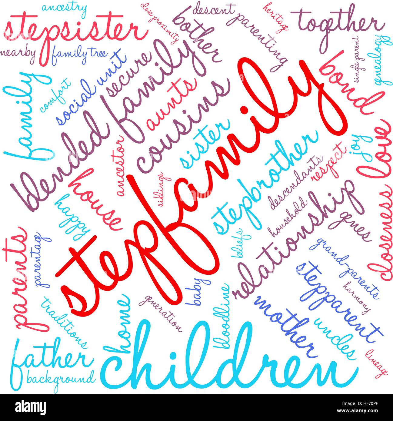 Stepfamily word coud on a white background Stock Vector Image & Art - Alamy