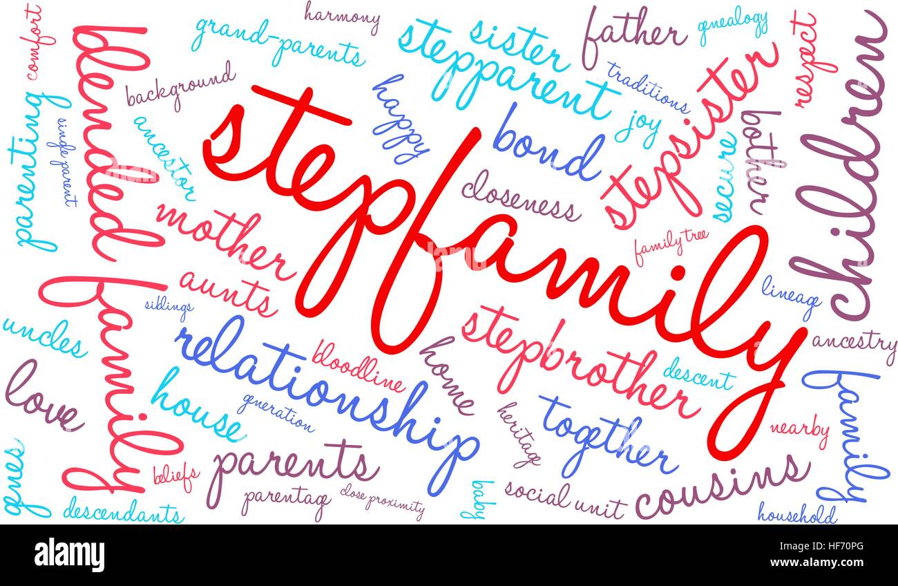 Stepfamily word coud on a white background Stock Vector Image & Art - Alamy