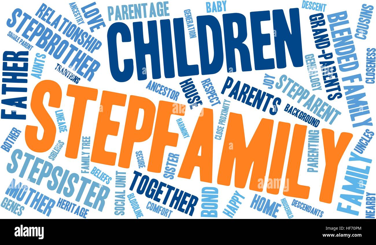 Stepfamily word coud on a white background Stock Vector Image & Art - Alamy