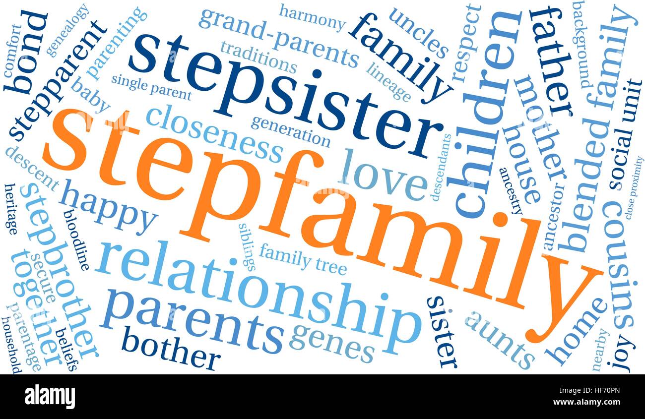 Stepfamily word coud on a white background Stock Vector Image & Art - Alamy