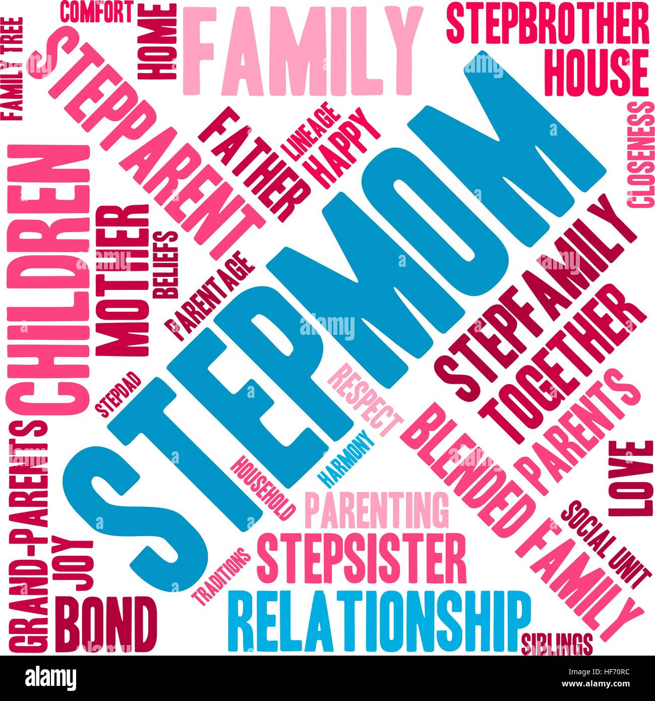 Stepmom word cloud on a white background Stock Vector Image & Art - Alamy