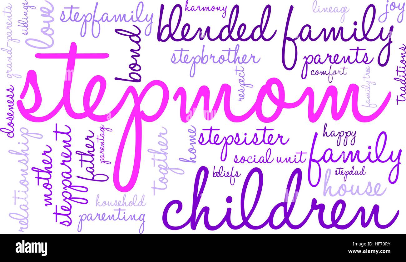Stepmom word cloud on a white background Stock Vector Image & Art - Alamy