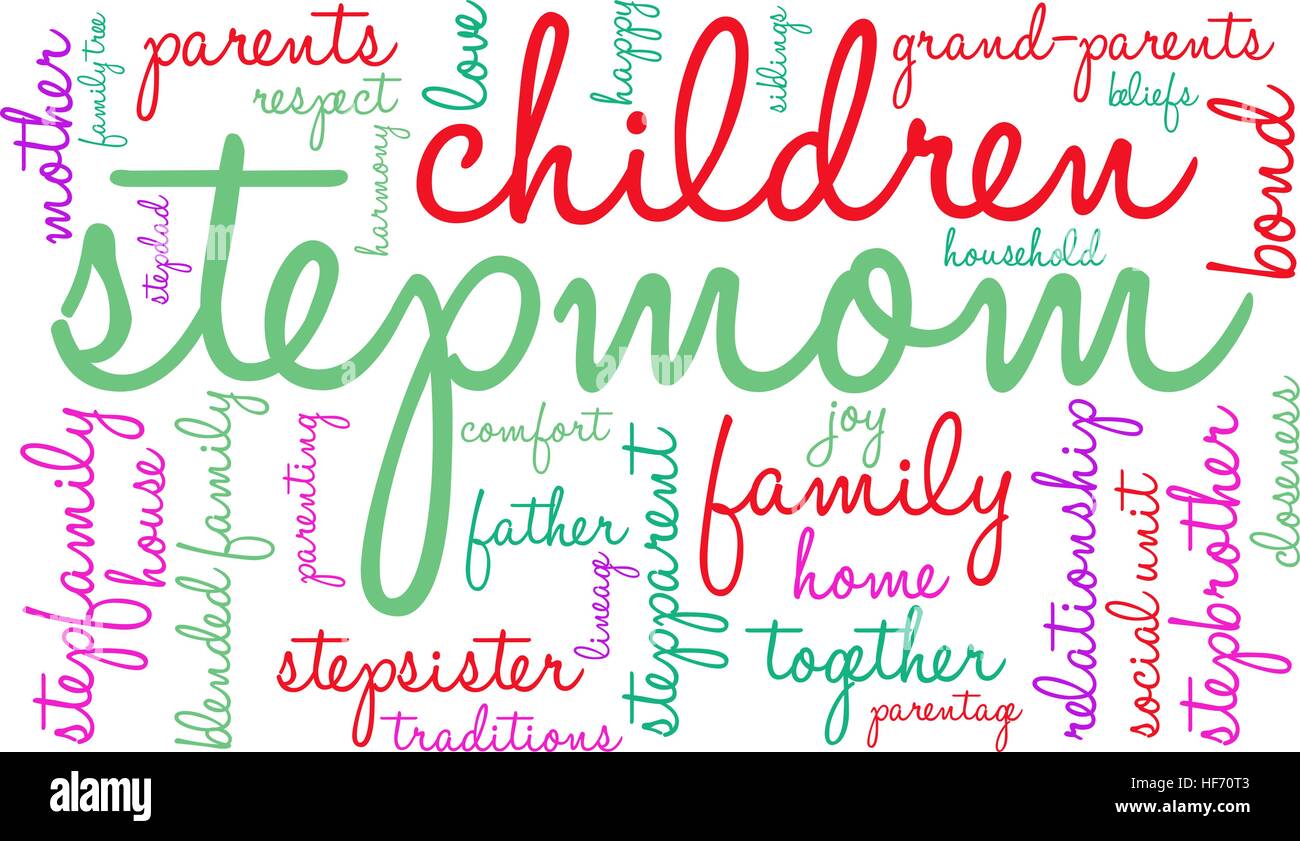 Stepmom word cloud on a white background Stock Vector Image & Art - Alamy