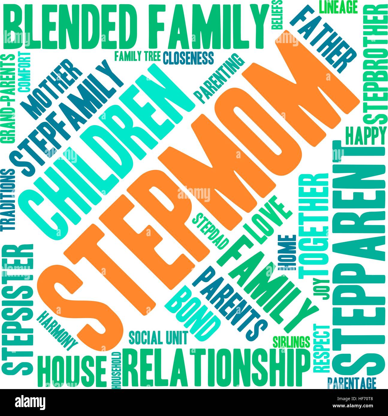 Stepmom word cloud on a white background Stock Vector Image & Art - Alamy