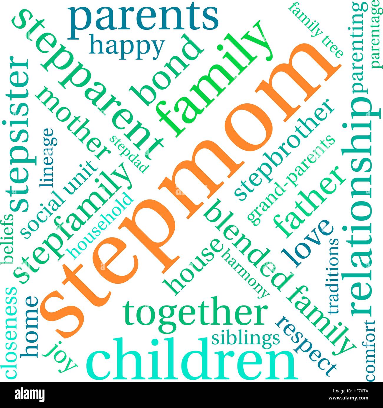 Stepmom word cloud on a white background Stock Vector Image & Art - Alamy
