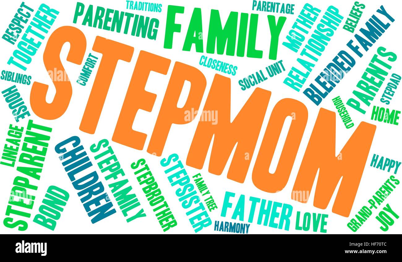 Stepmom word cloud on a white background Stock Vector Image & Art - Alamy