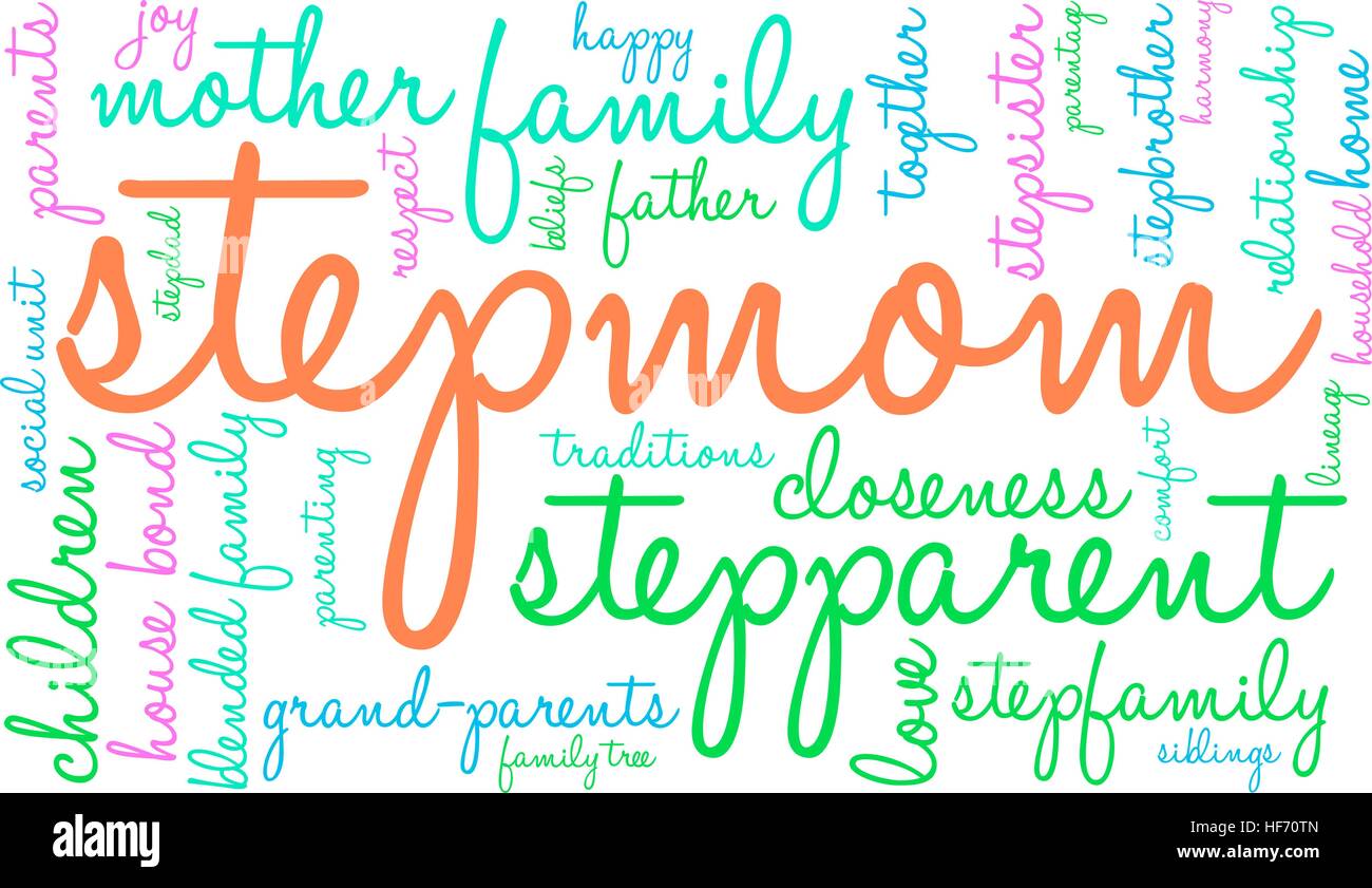 Stepmom word cloud on a white background Stock Vector Image & Art - Alamy