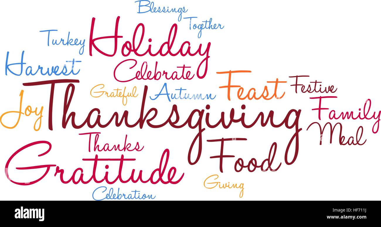 Thanksgiving word cloud on a white background Stock Vector Image & Art