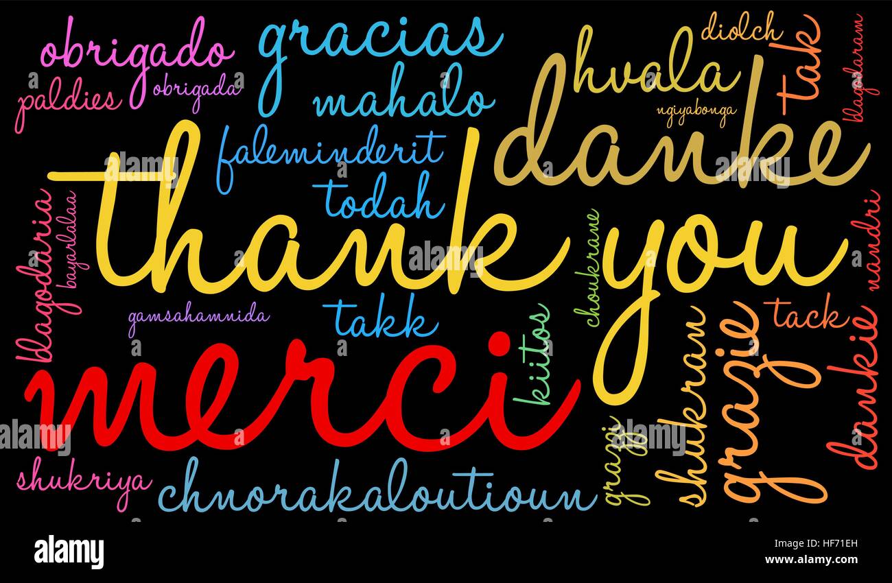 Thank You word cloud on a white background Stock Vector Image & Art - Alamy