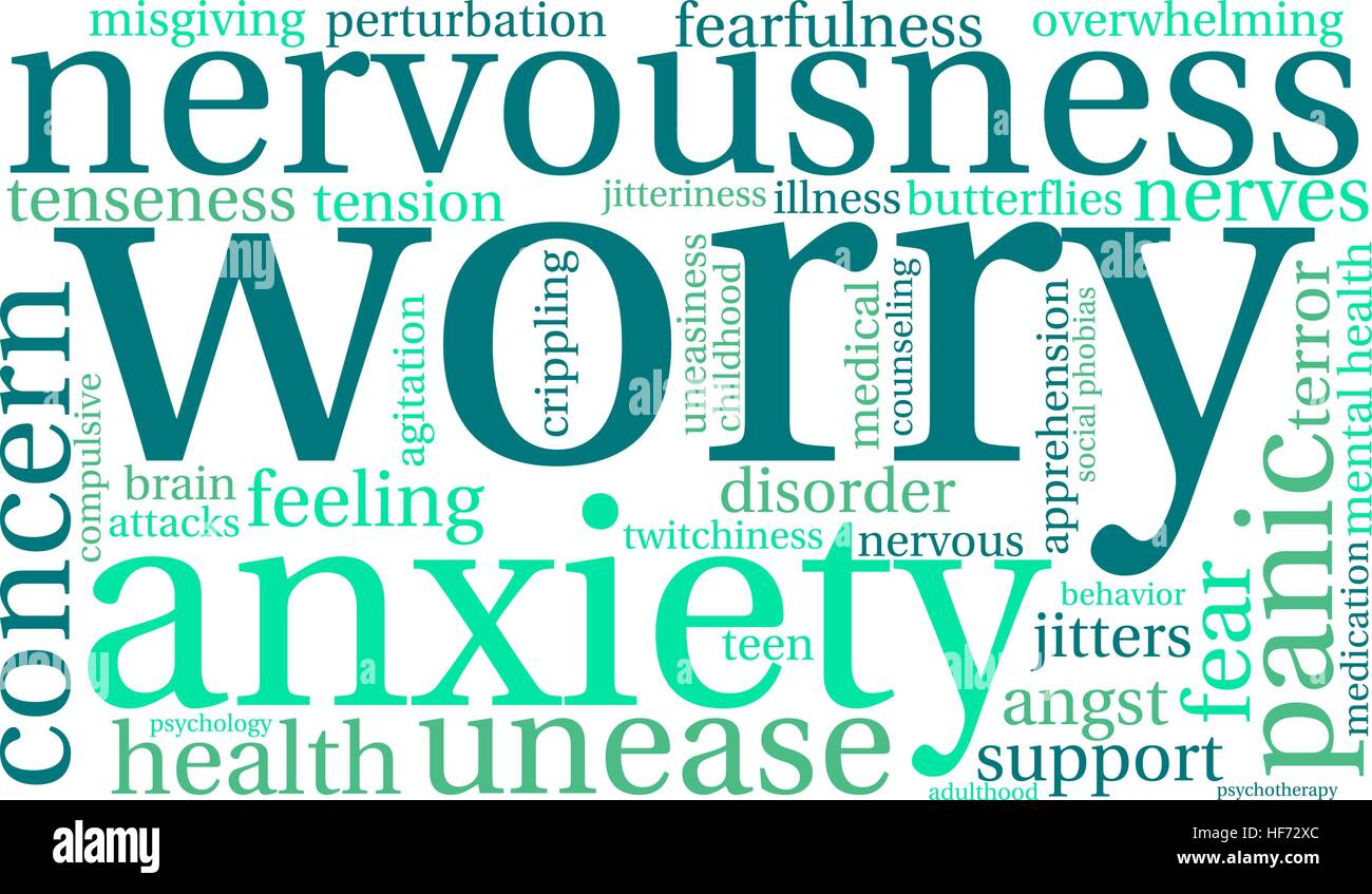 Worry word cloud on a white background Stock Vector Image & Art Alamy