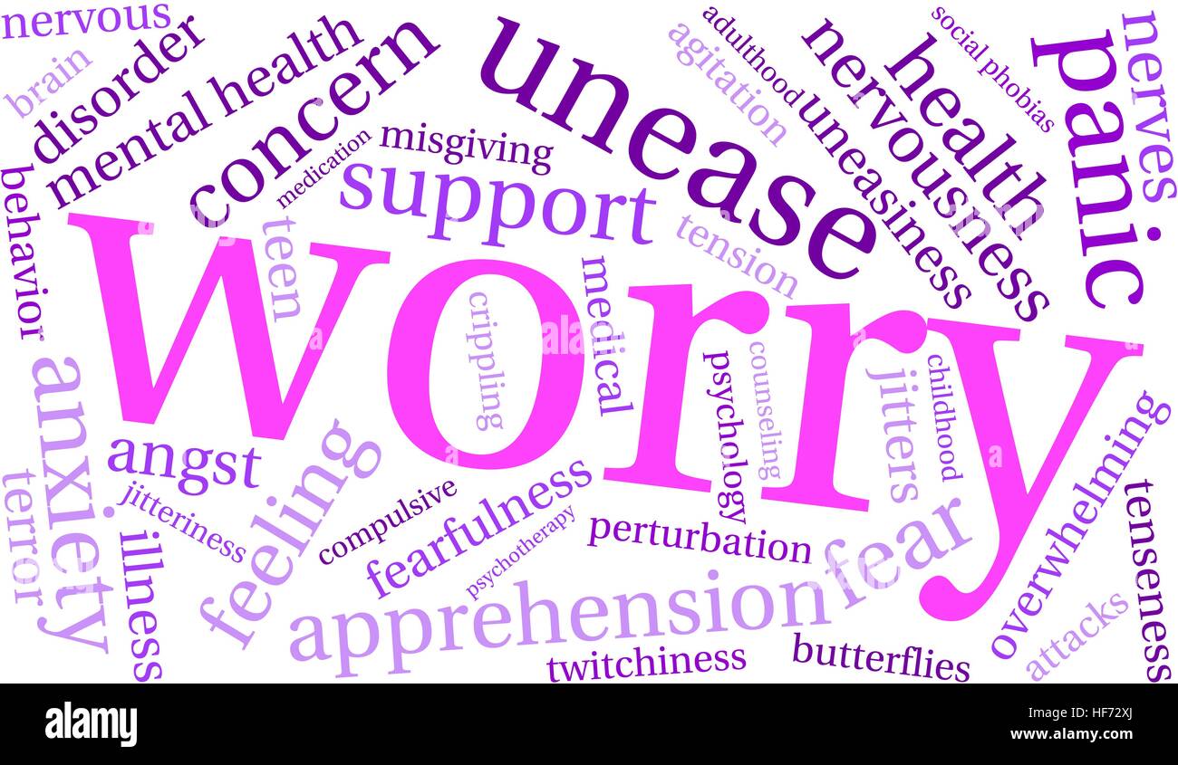 Worry word cloud on a white background Stock Vector Image & Art Alamy