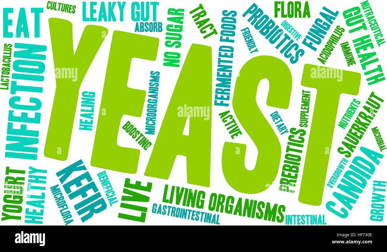 Yeast Infection word cloud on a white background Stock Vector Image