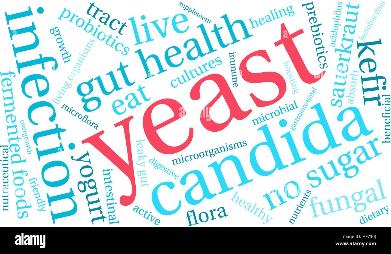 Yeast Infection word cloud on a white background Stock Vector Image
