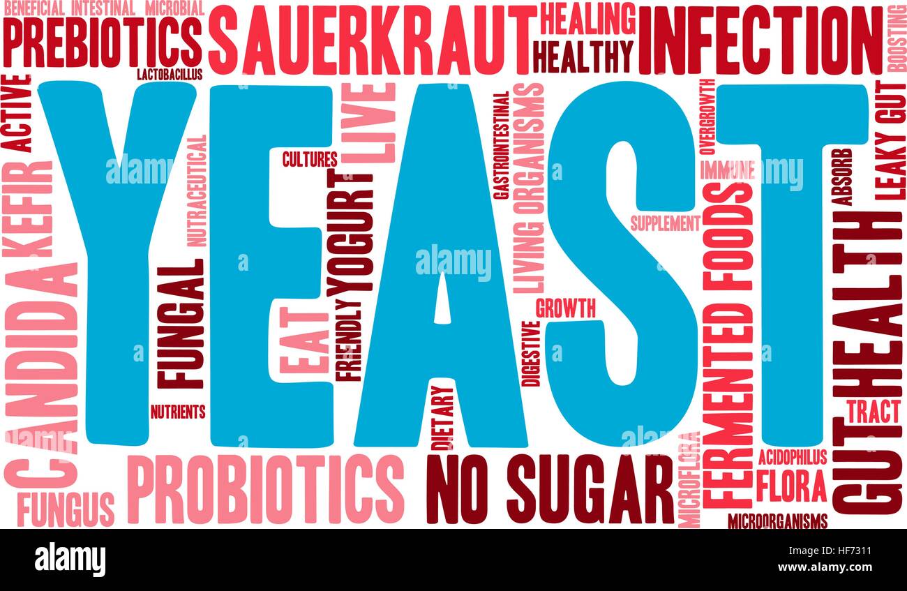 Yeast Infection word cloud on a white background Stock Vector Image