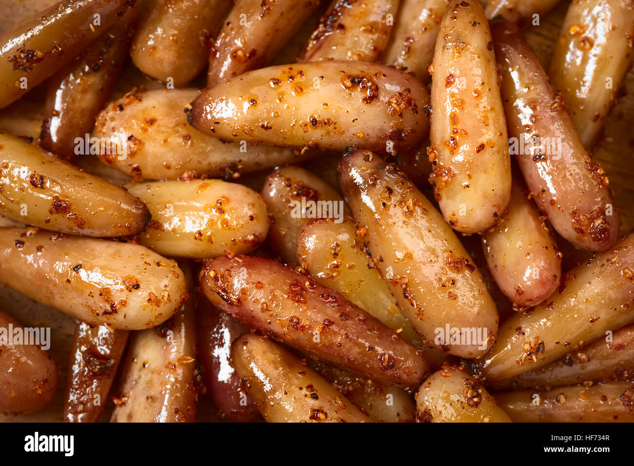 Peeled cooked Chilean pinones pine nuts of the Chilean pine or monkey puzzle tree (lat. Araucaria araucana) Stock Photo