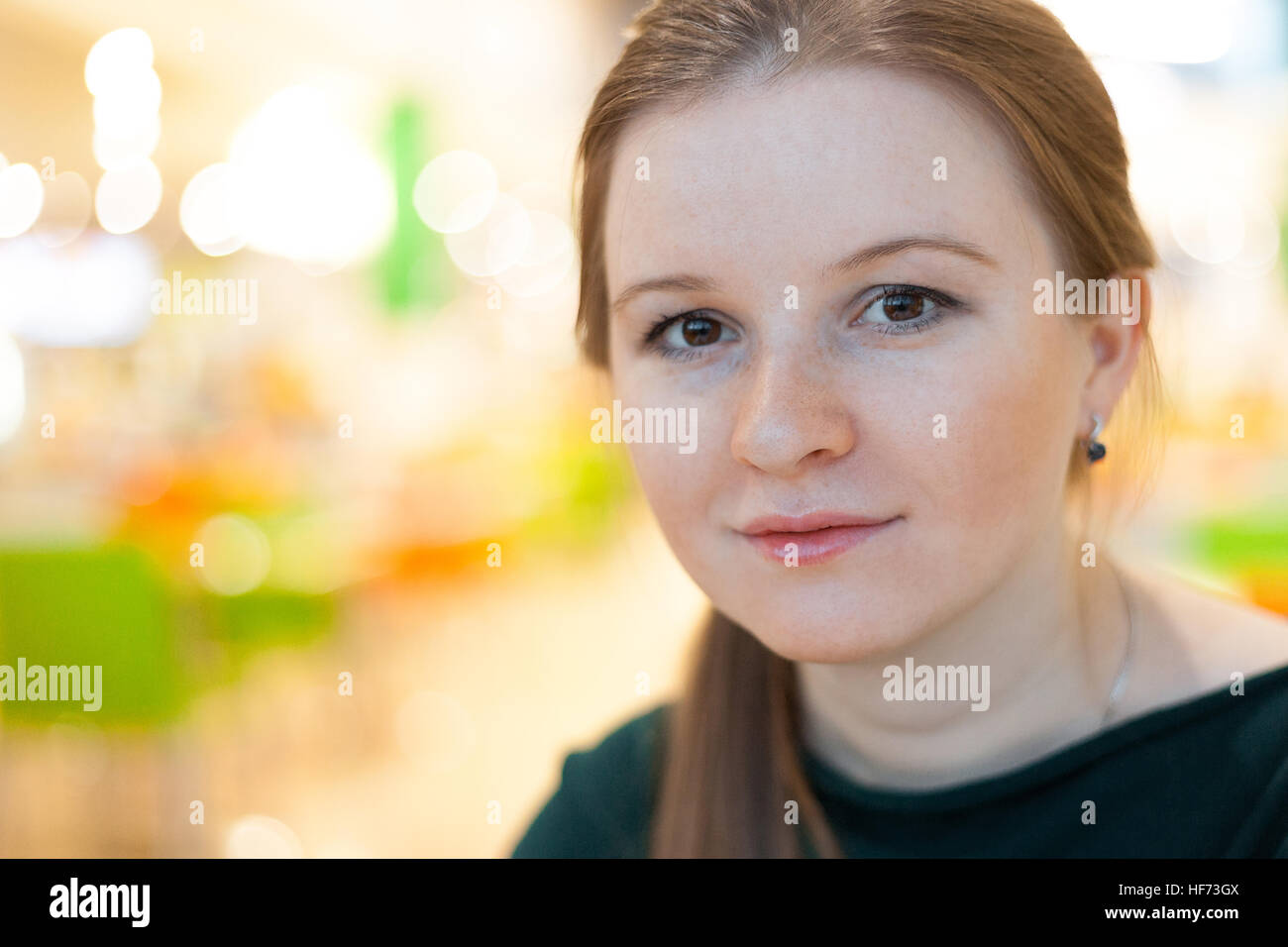 indoor portrait of young woman Stock Photo - Alamy