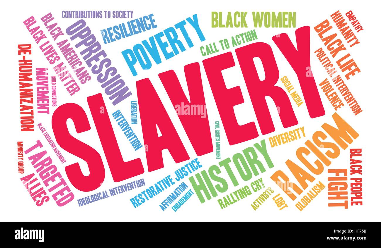 Slavery word cloud on a white background Stock Vector Image & Art Alamy