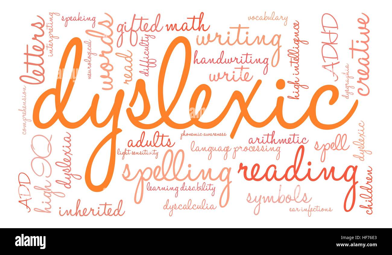 Dyslexic word cloud on a white background Stock Vector Image & Art Alamy