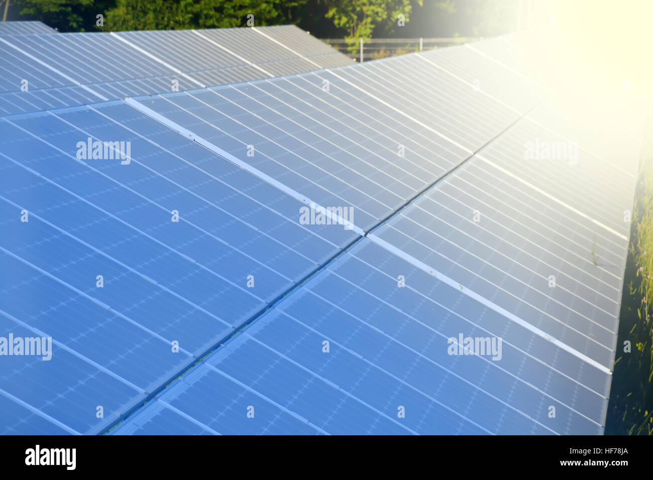 Solar or photovoltaic panels producing green energy Stock Photo - Alamy