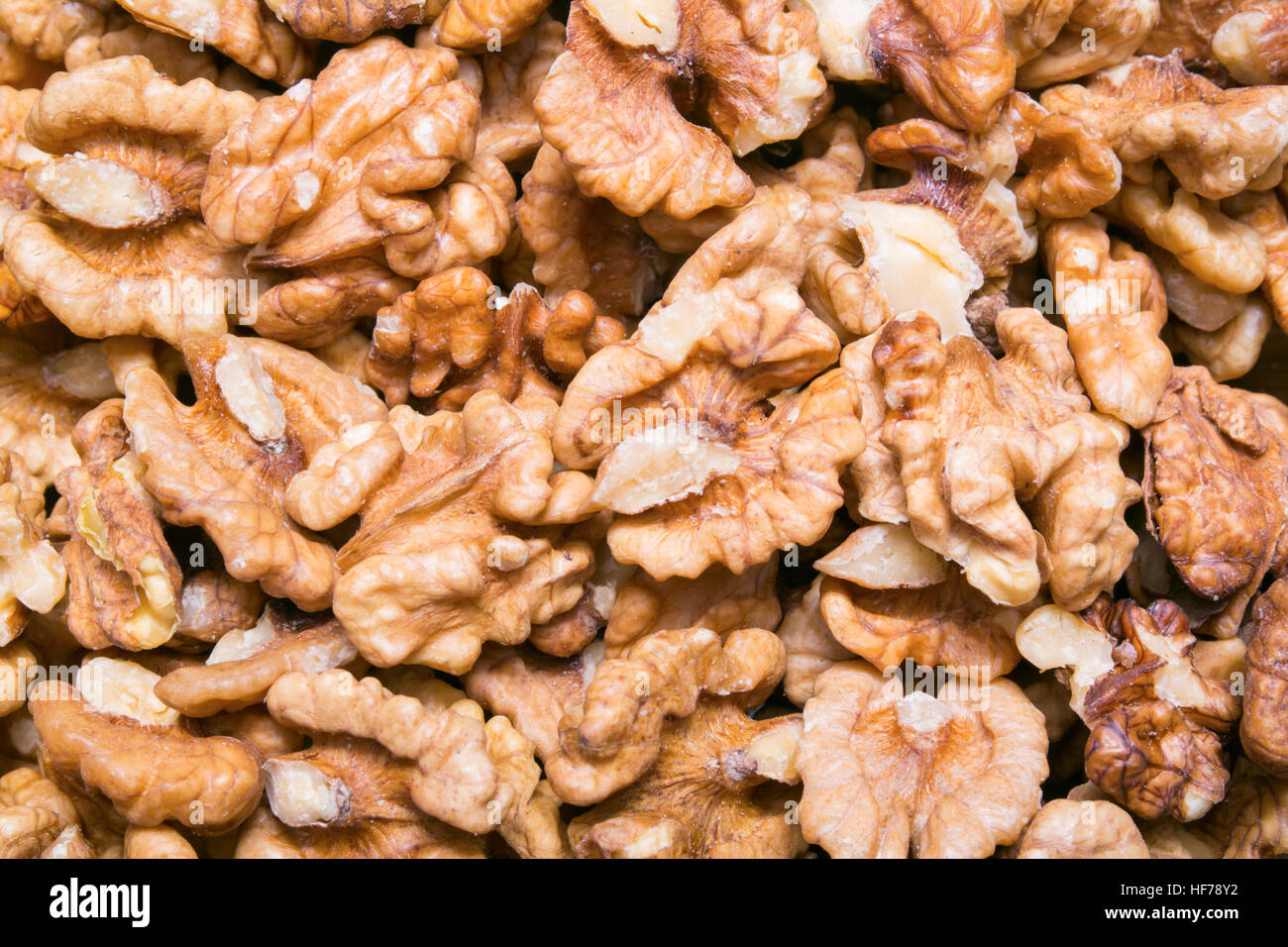 Walnuts Kernel Background or Texture Stock Photo