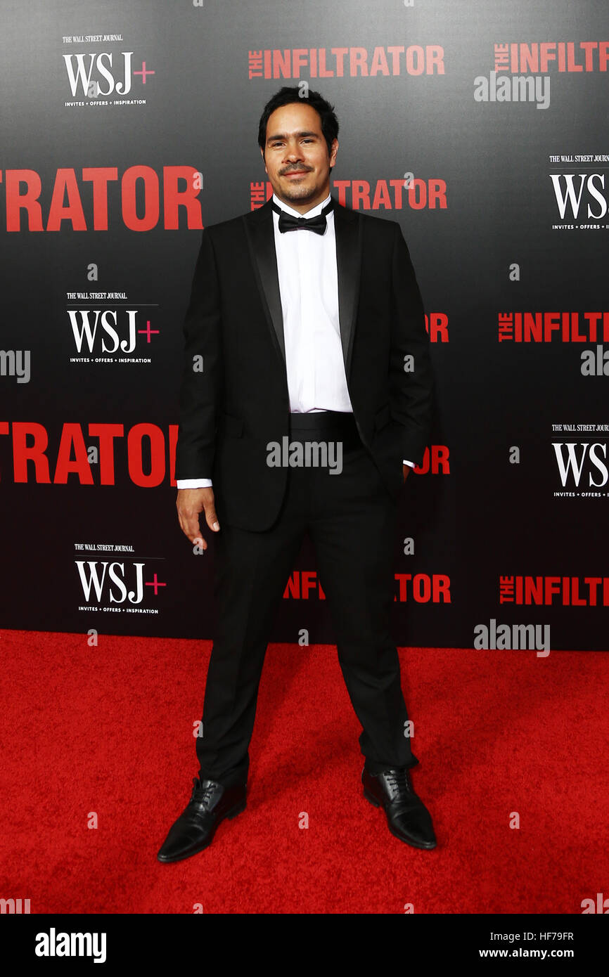 Juan Cely attends 'The Infiltrator' premiere at AMC Loews Lincoln Square 13 Theater on July 11, 2016 in New York City. Stock Photo