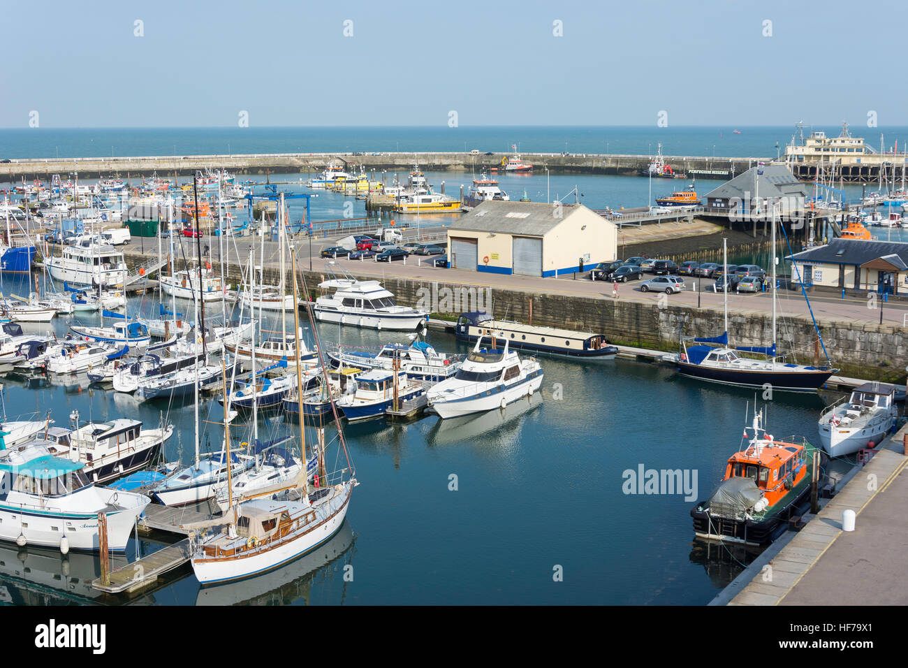 Royal Harbour Marina, Ramsgate, Isle of Thanet, Kent, England, United Kingdom Stock Photo