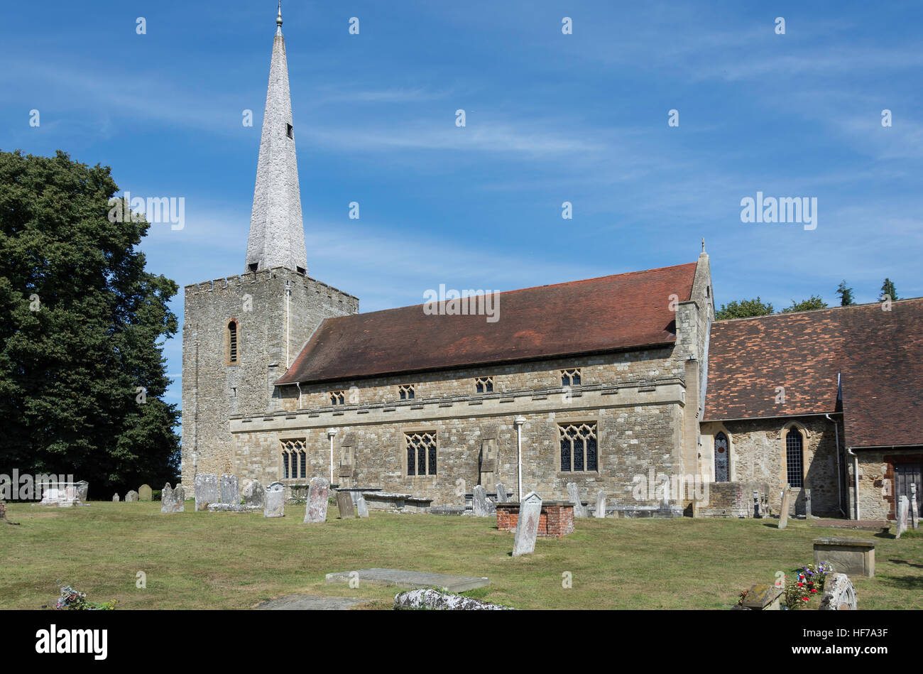 St.Mary the Virgin Parish Church, High Street, West Malling, Kent, England, United Kingdom Stock Photo