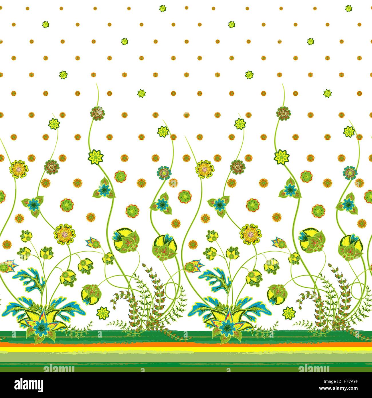 Vector elegant seamless pattern with abstract flowers for your design ...