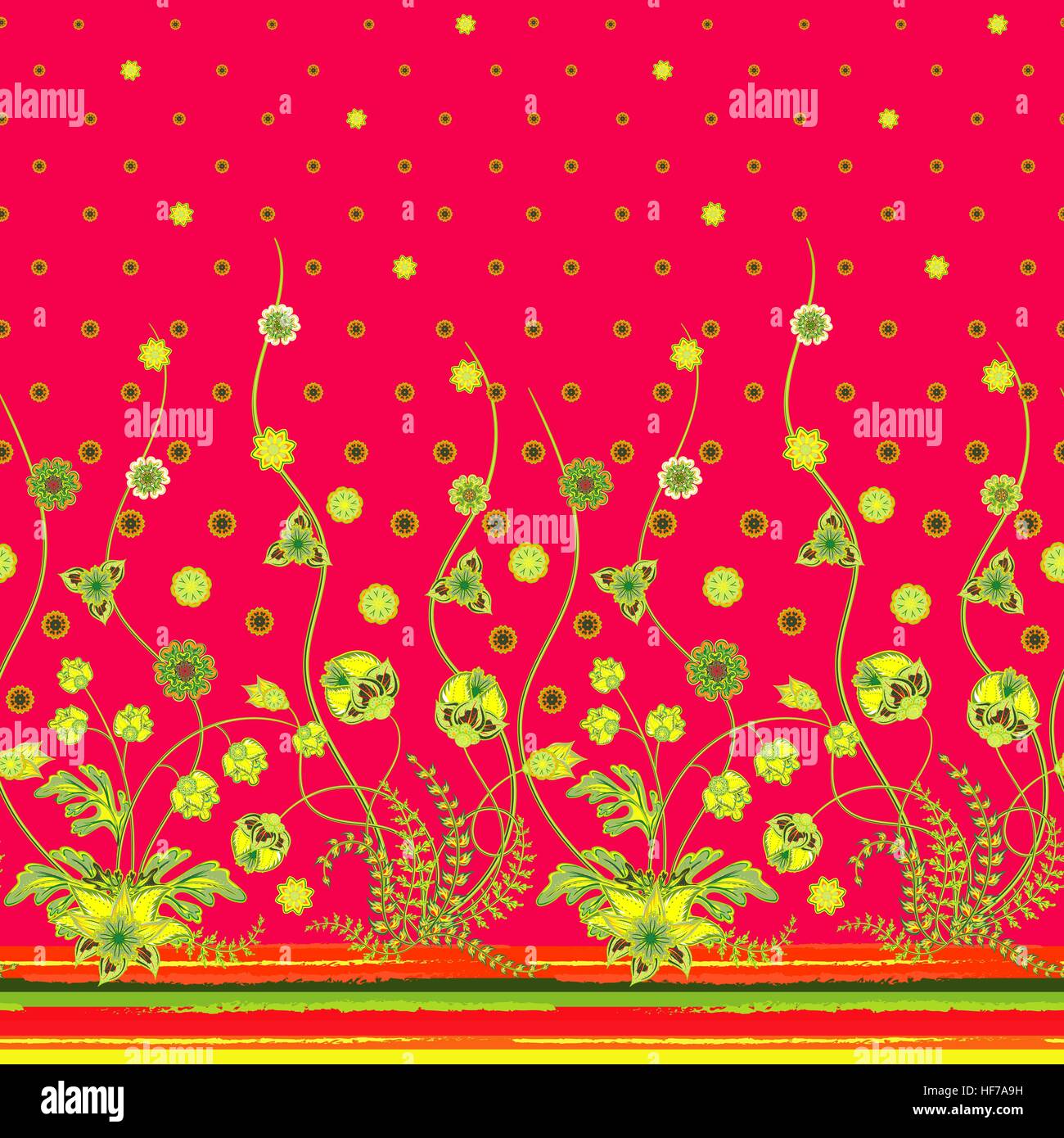 Vector elegant seamless pattern with abstract flowers for your design ...