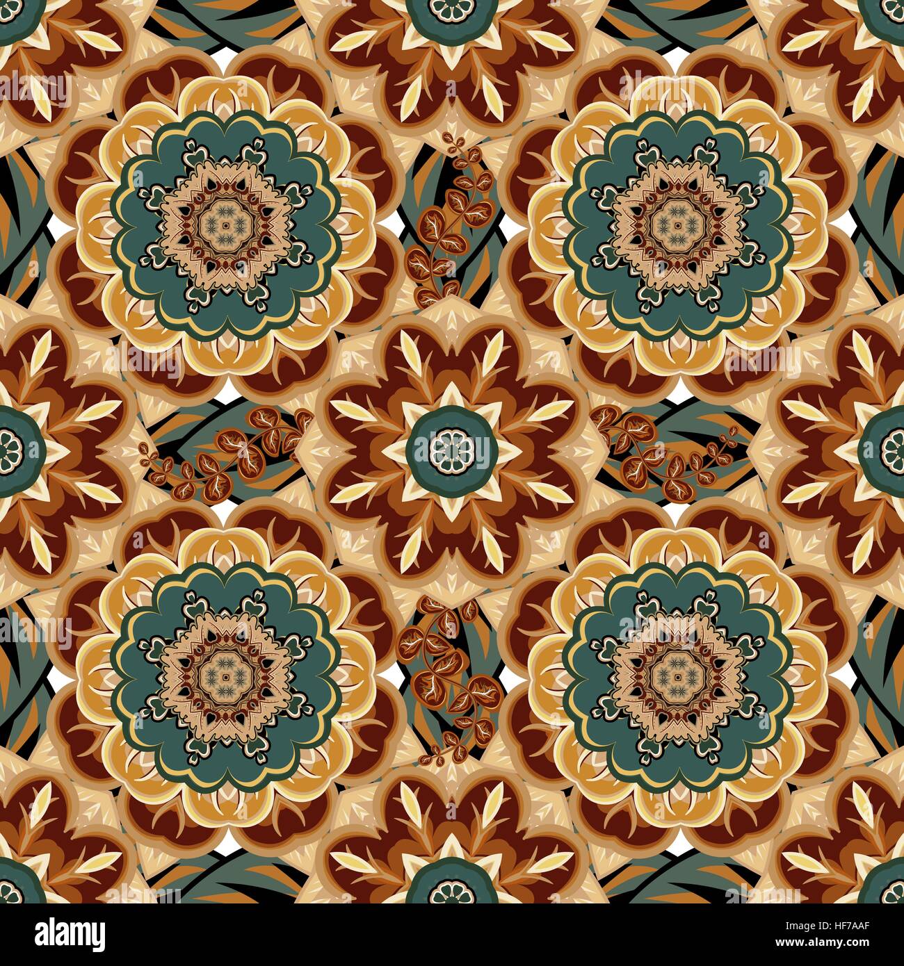 Seamless tiled pattern Royal luxury classical damask vector design ...