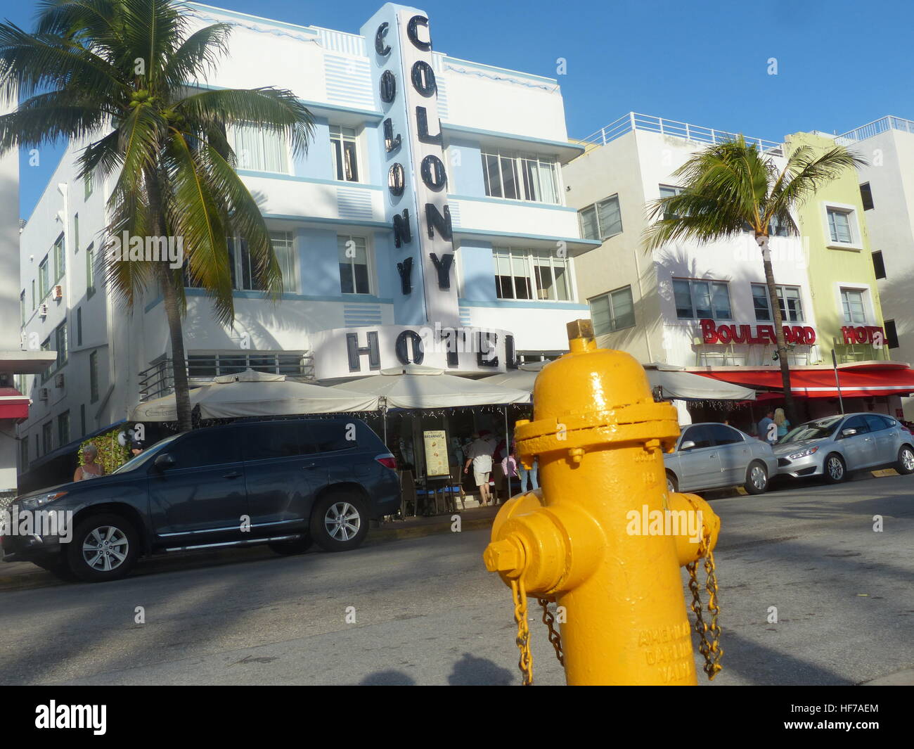 Miami Beach Art Deco District Stock Photo