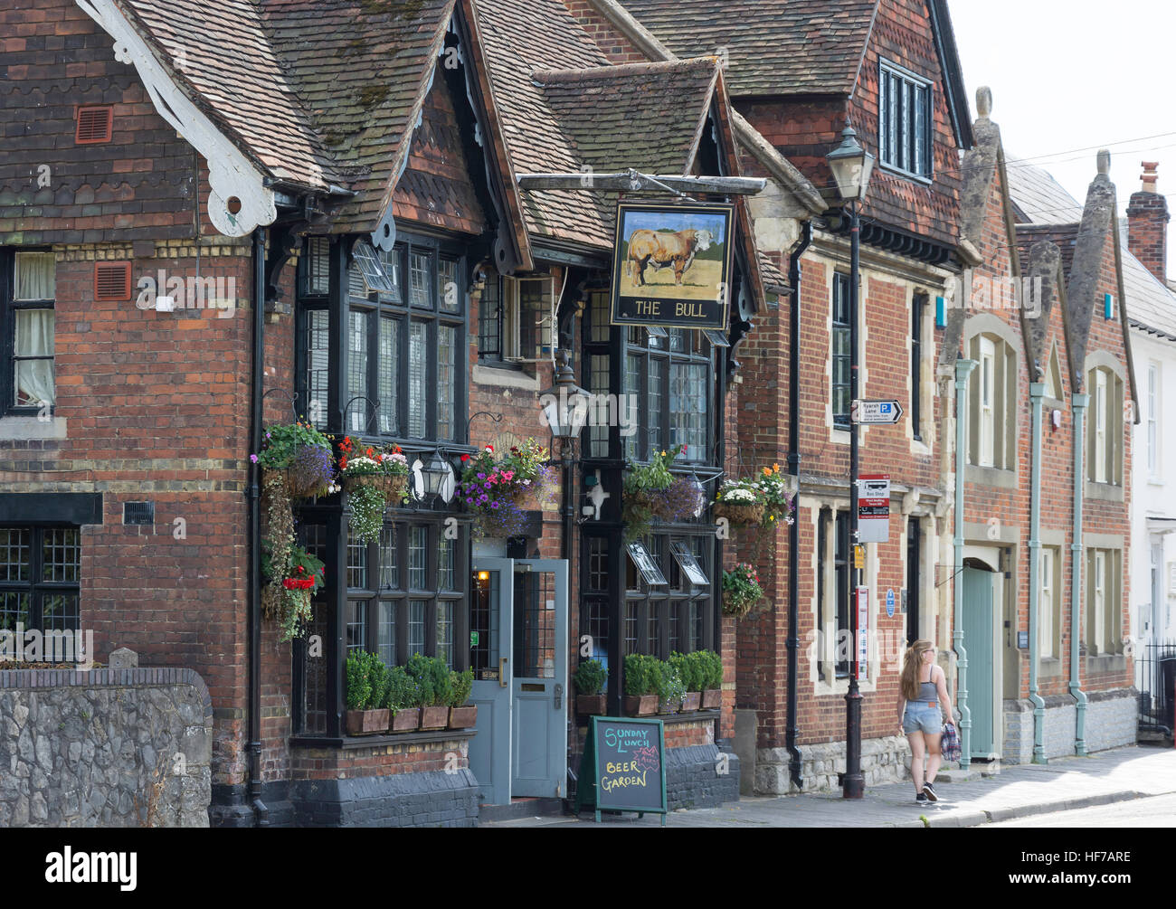 The Bull Inn, High Street, West Malling, Kent, England, United Kingdom Stock Photo