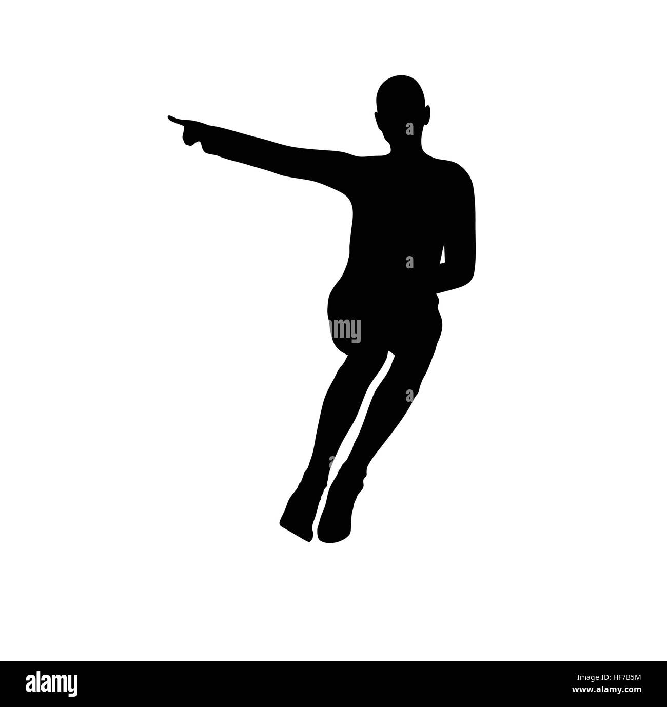 EPS 10 vector illustration of woman in stern pose on white background Stock Vector