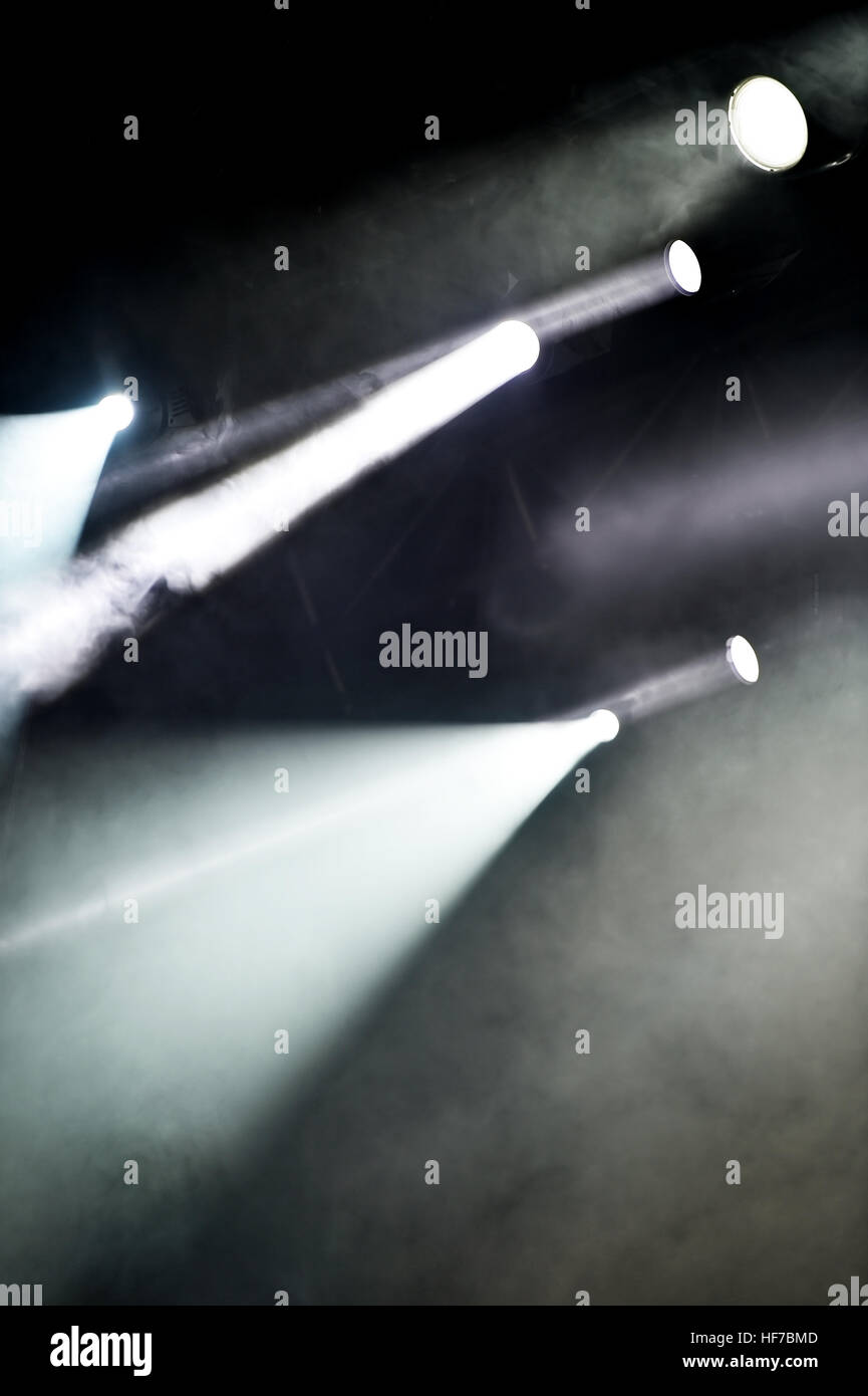 Professional concert stage lights during entertainment event Stock Photo