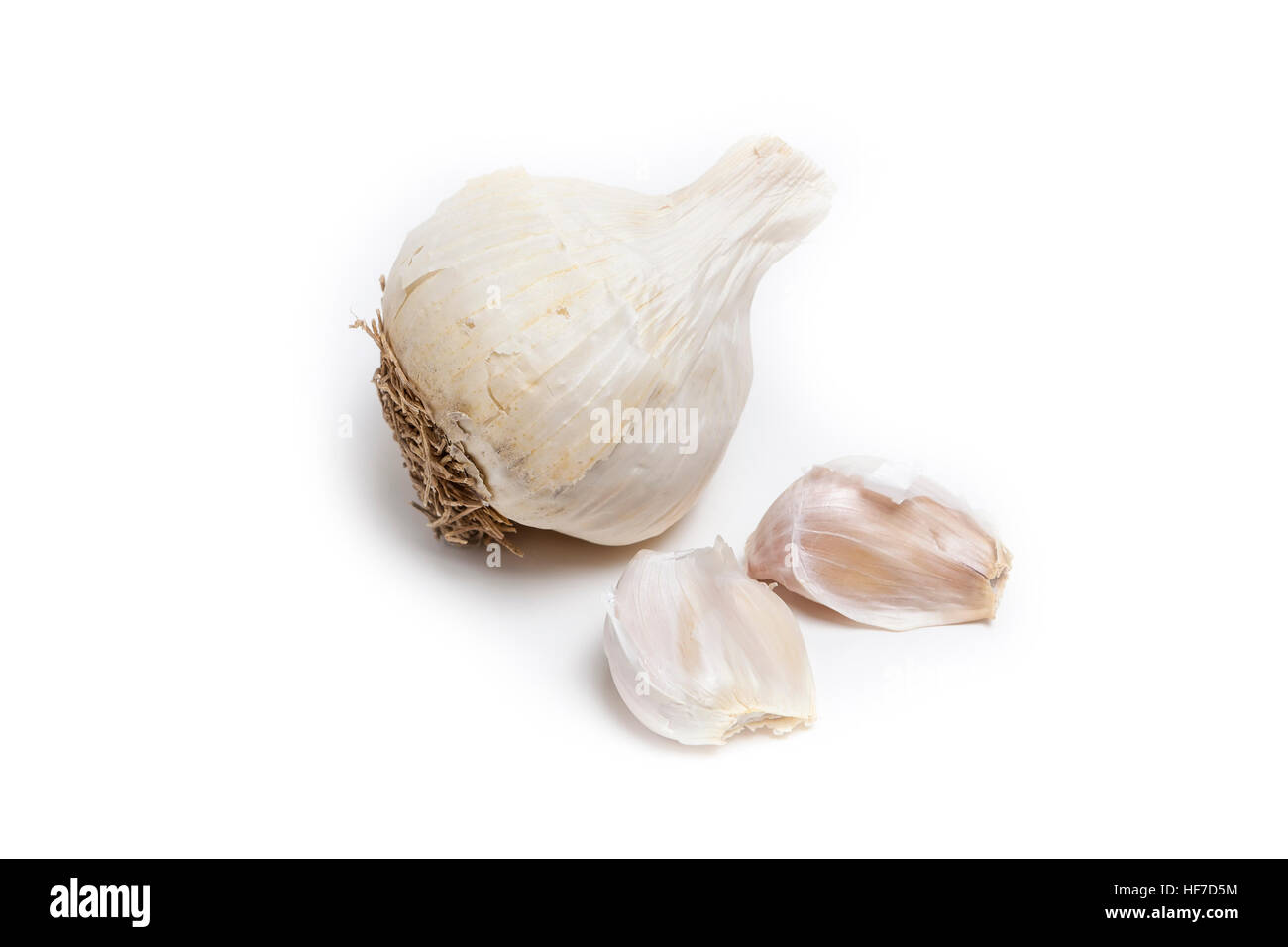 Clove of garlic isolated on white background Stock Photo Alamy