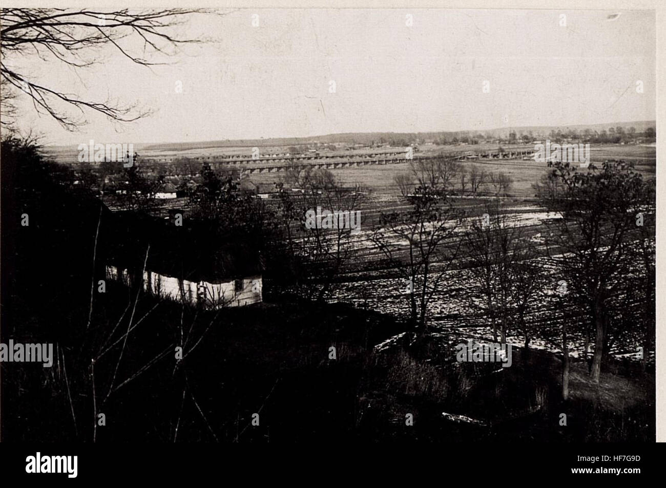 Brücke bei Wygoianka. (März.1918.) 15713258) Stock Photo