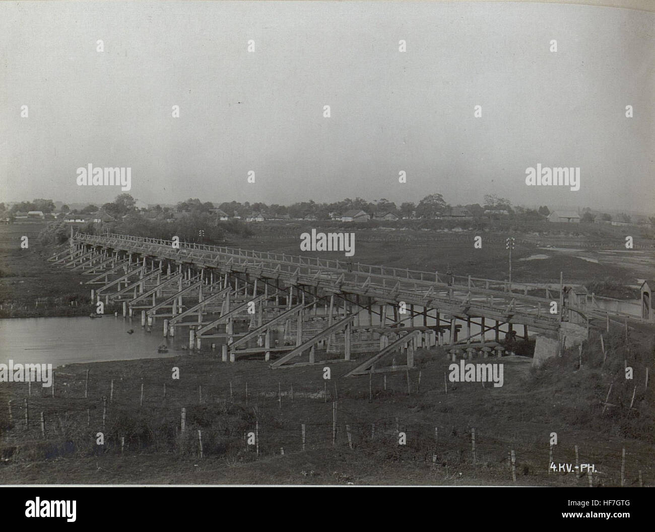 This photograph depicts the Bugbrücke (Bug Bridge) near Sokal, Ukraine ...